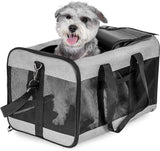 Foldable Dog & Cat Carrier Bag β Portable Travel Pet Handbag for Car & Outings (Oxford Cloth, S/L)